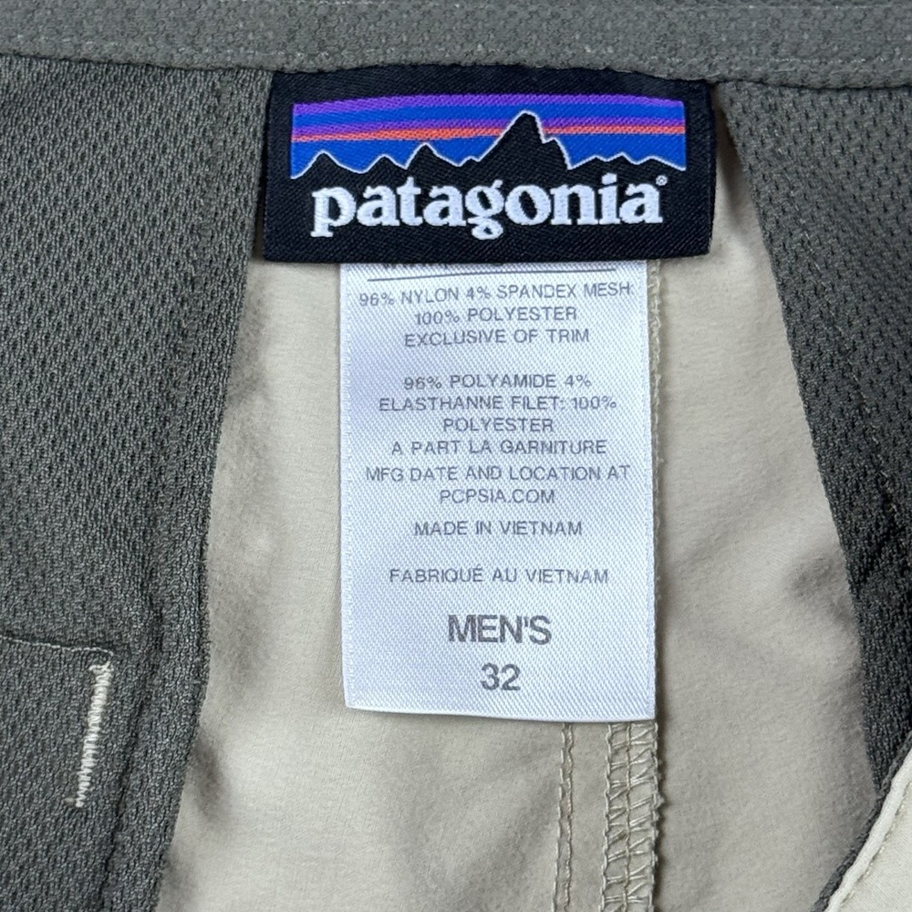 Patagonia Hiking Shorts Mens Size 32 Beige Nylon Woven Stretch - Picture 4 of 8